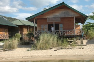 One of the eight Tandobone bungalows at Lake Poso